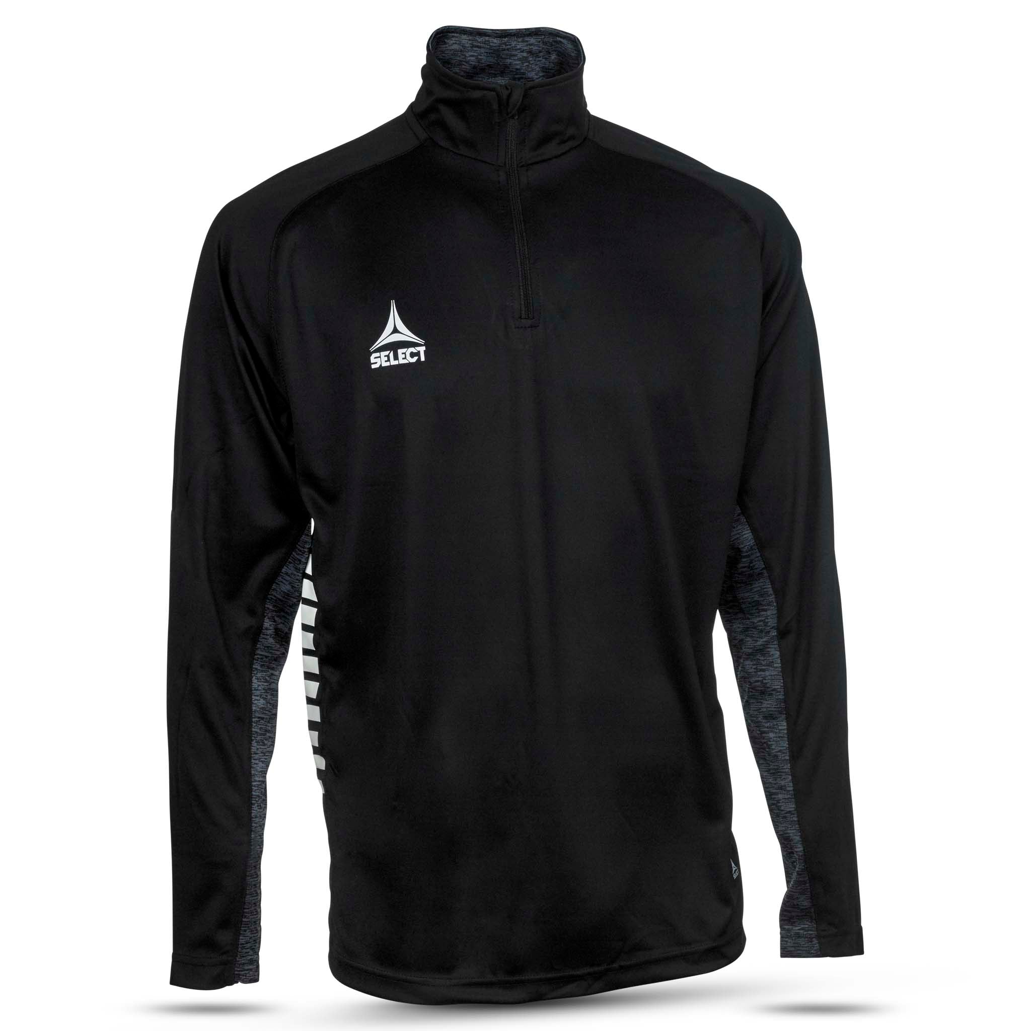 Black half zip training pullover jacket #color_black