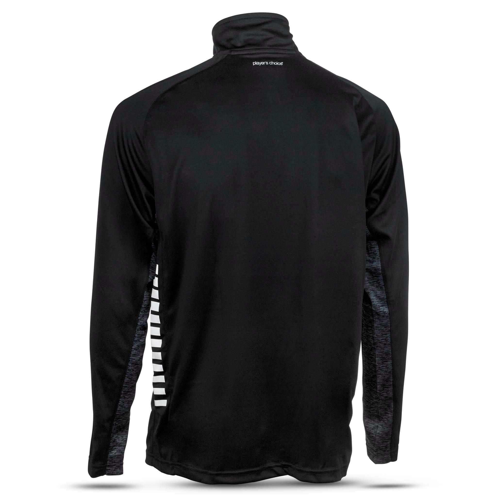 Black half zip training pullover jacket #color_black