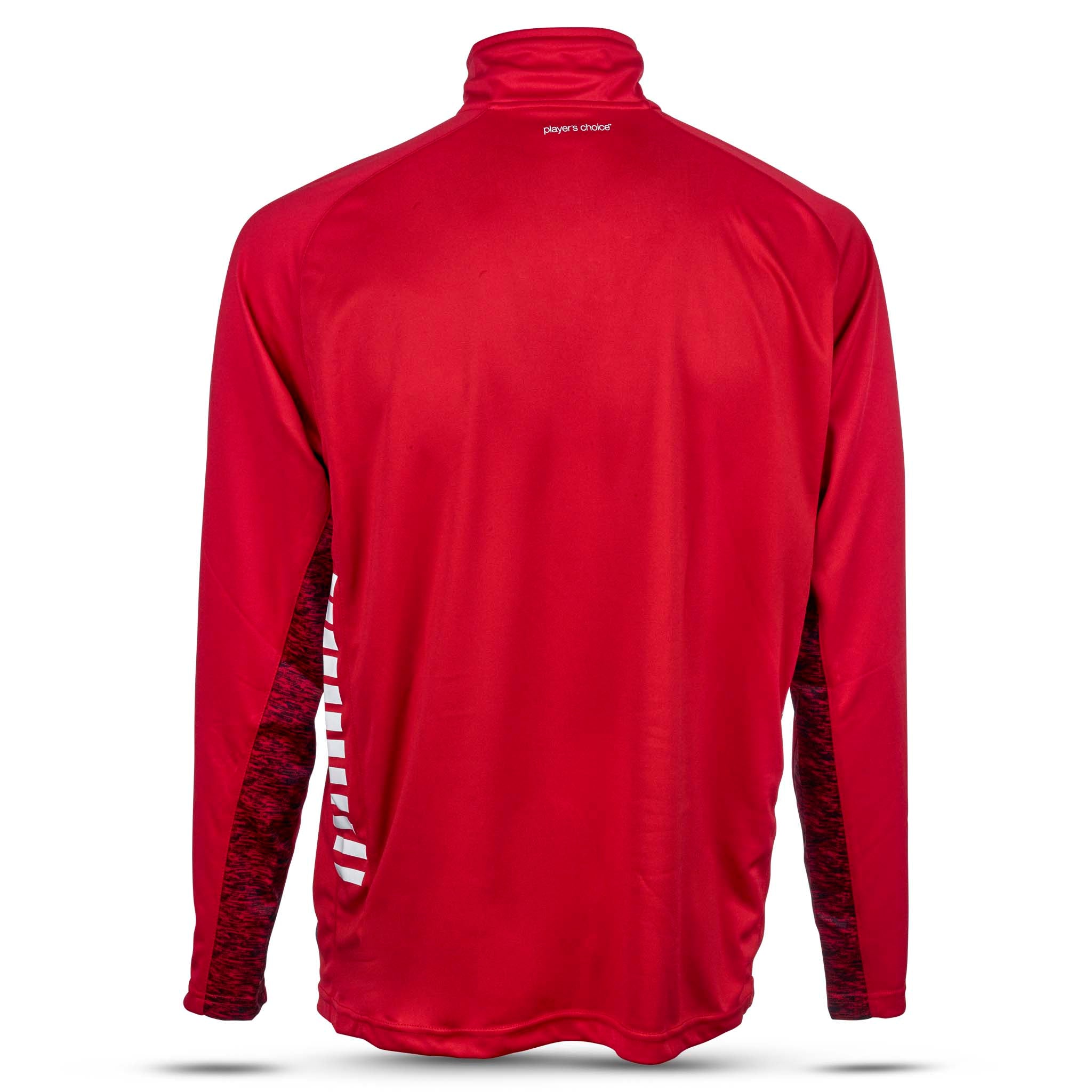Red half zip training pullover jacket #color_red
