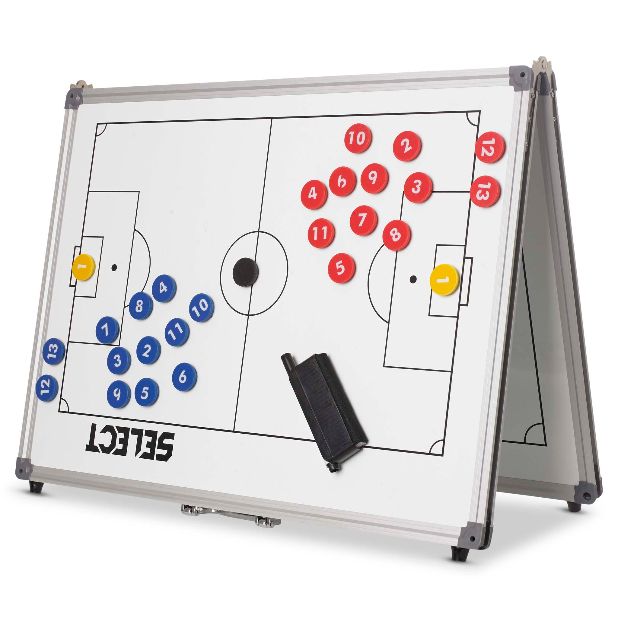 White foldable tactic board with soccer field #color_white