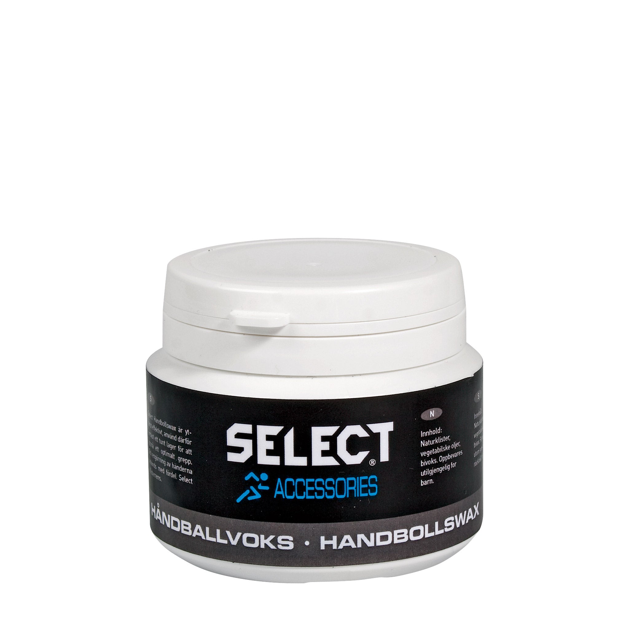 Front view of Handball WAX-RESIN, a resin product in a white tub with black label and blue text.