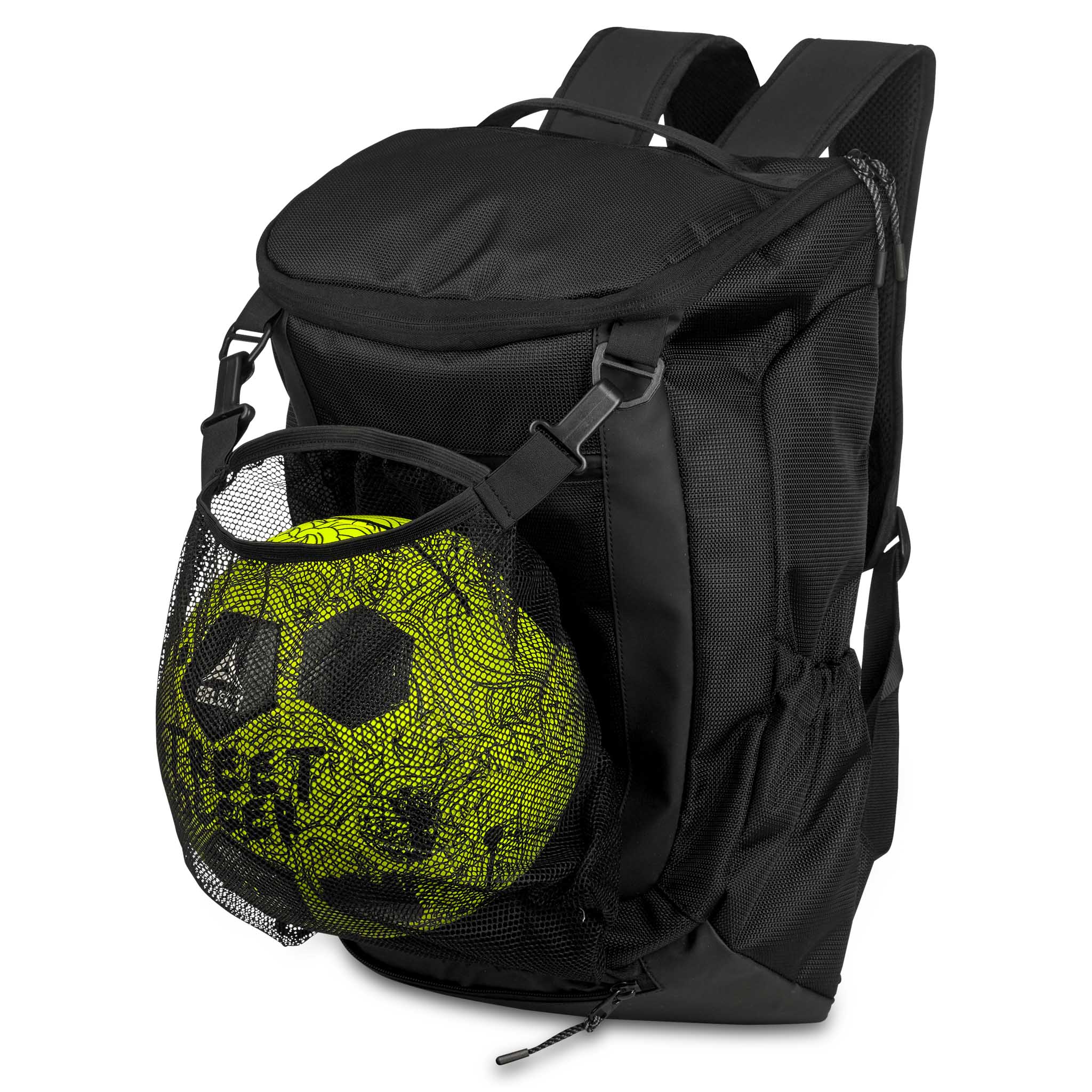 Backpack with ball net #color_black
