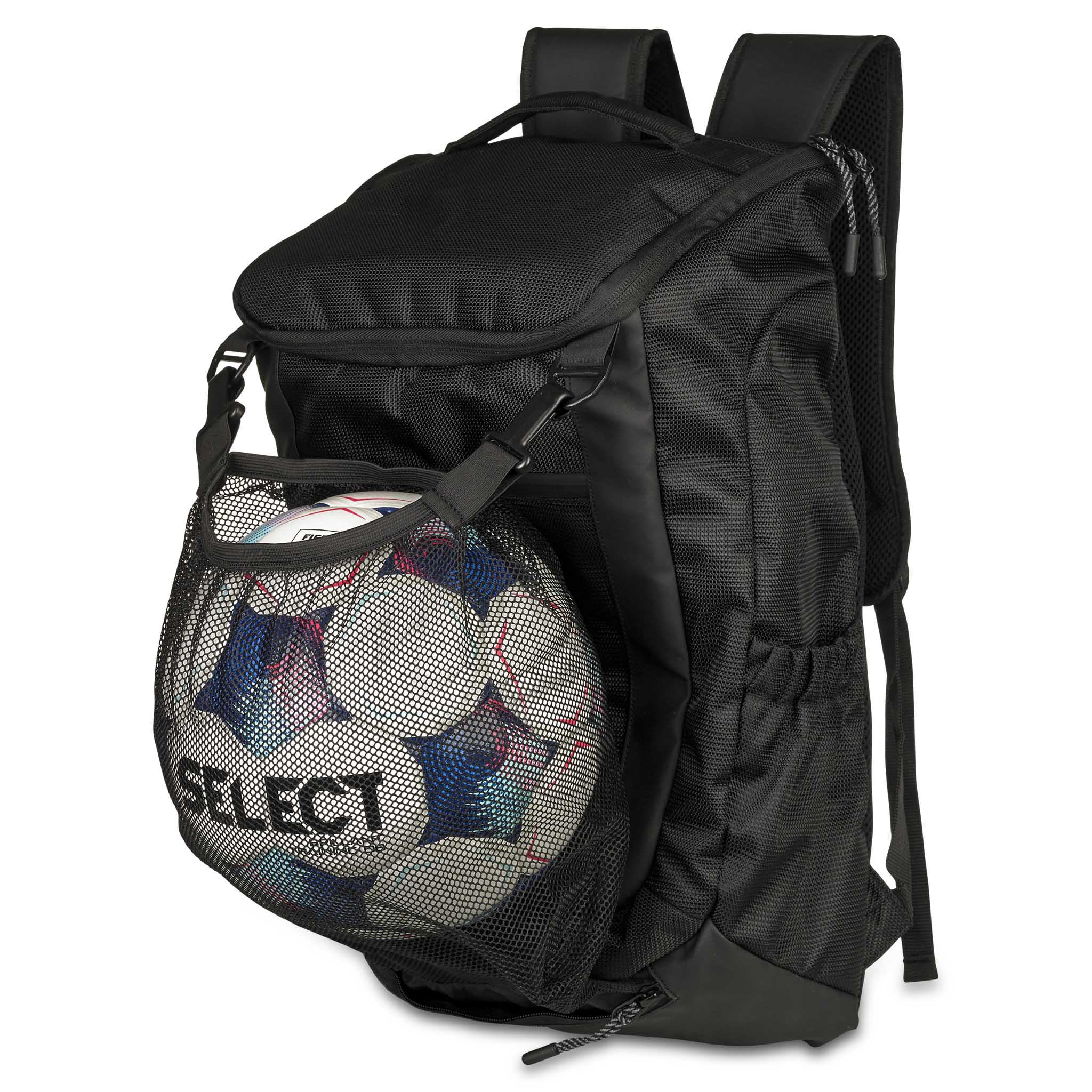 Backpack with ball net #color_black