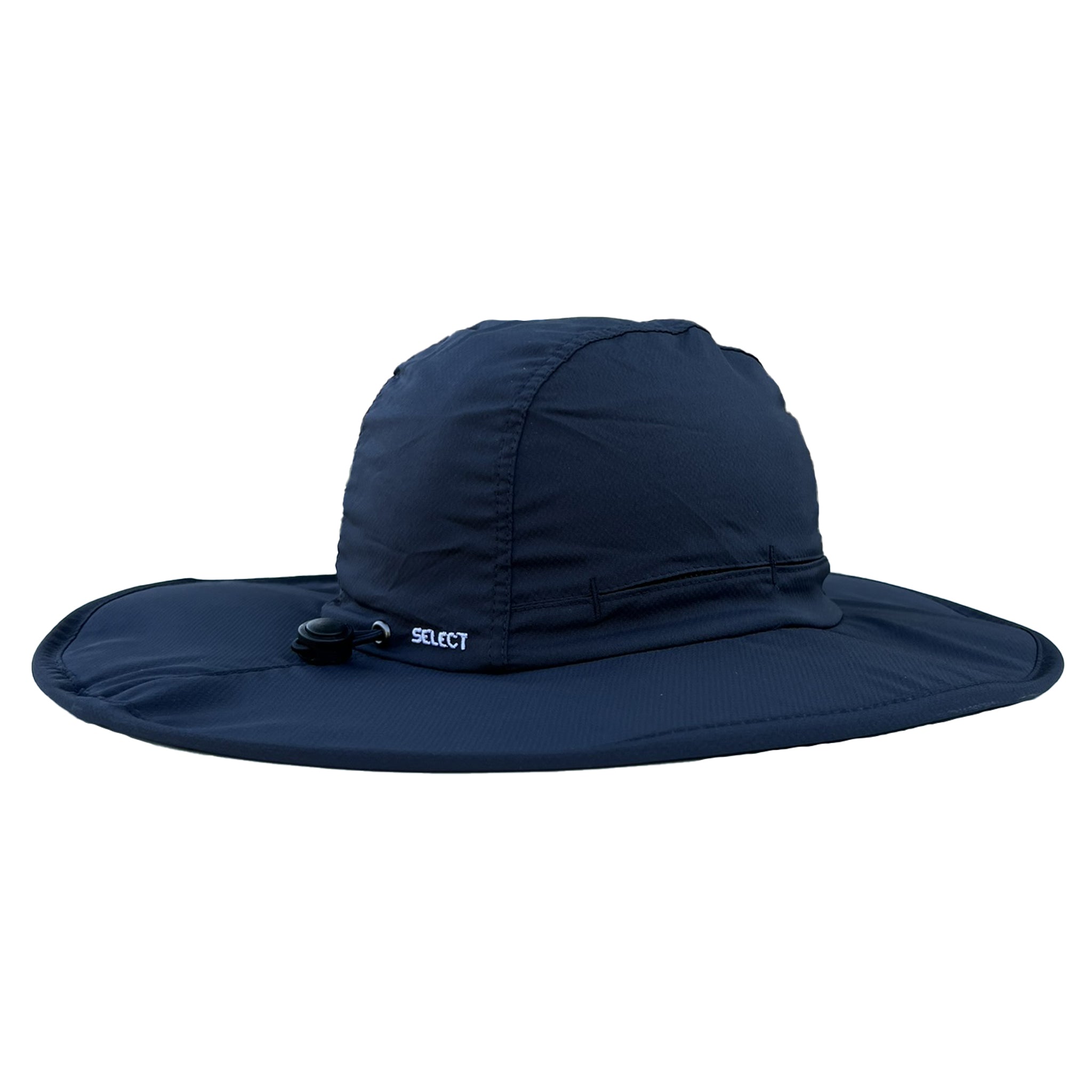 Black bucket hat with a 'Select' logo patch on the front #color_black
