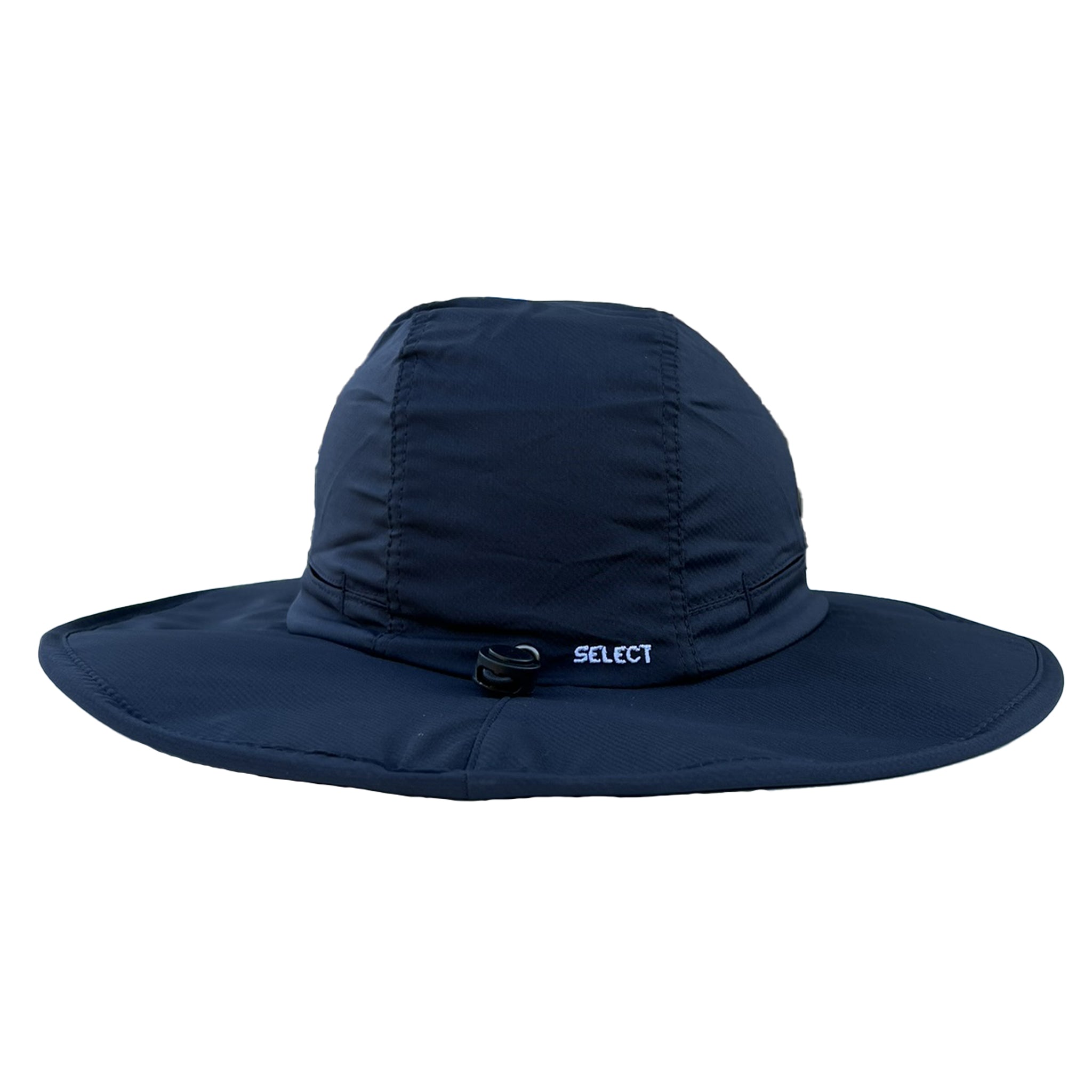 Black bucket hat with a 'Select' logo patch on the front #color_black