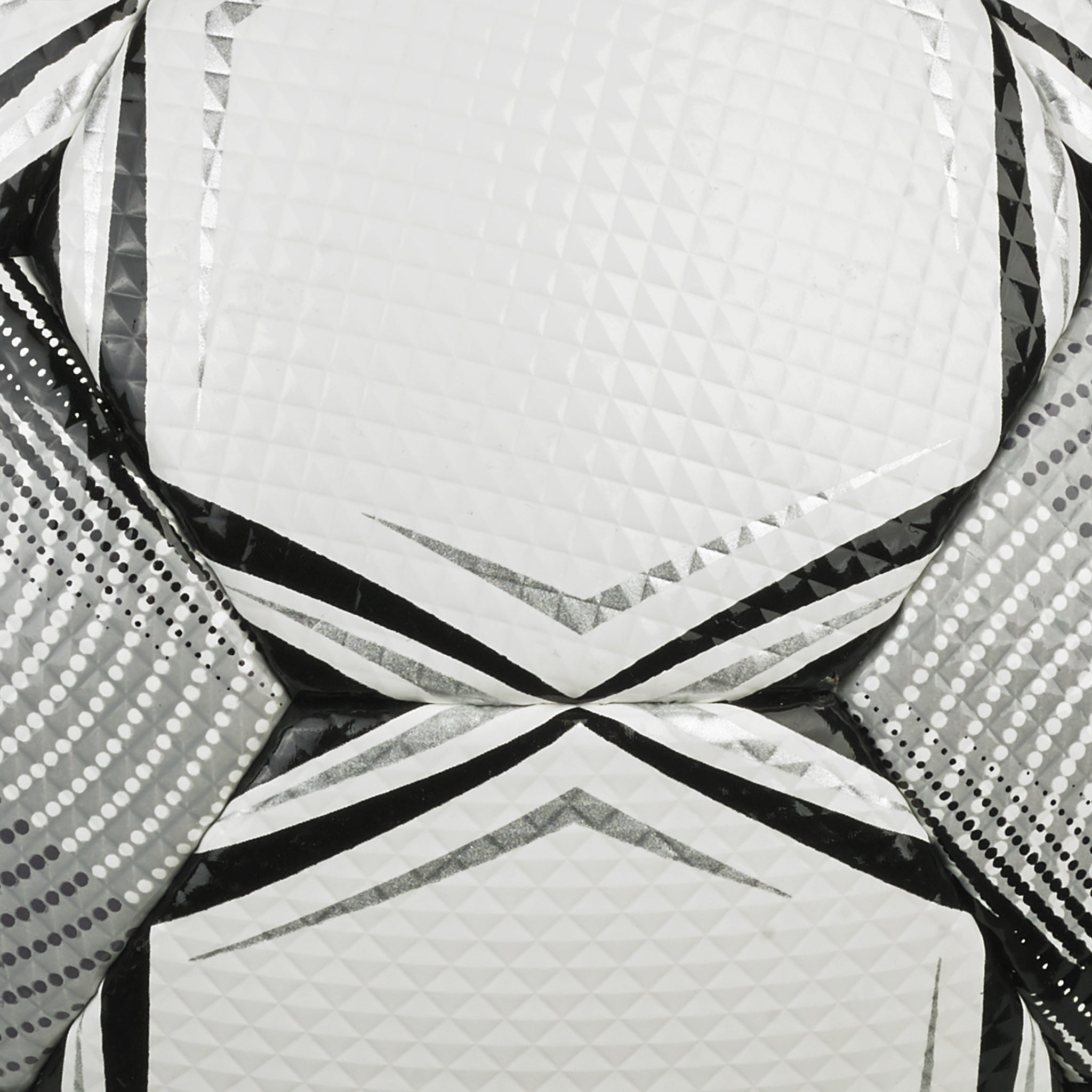 White soccer ball with black and silver accents and 'Select' branding. #color_ #color_white/black #color_white/black