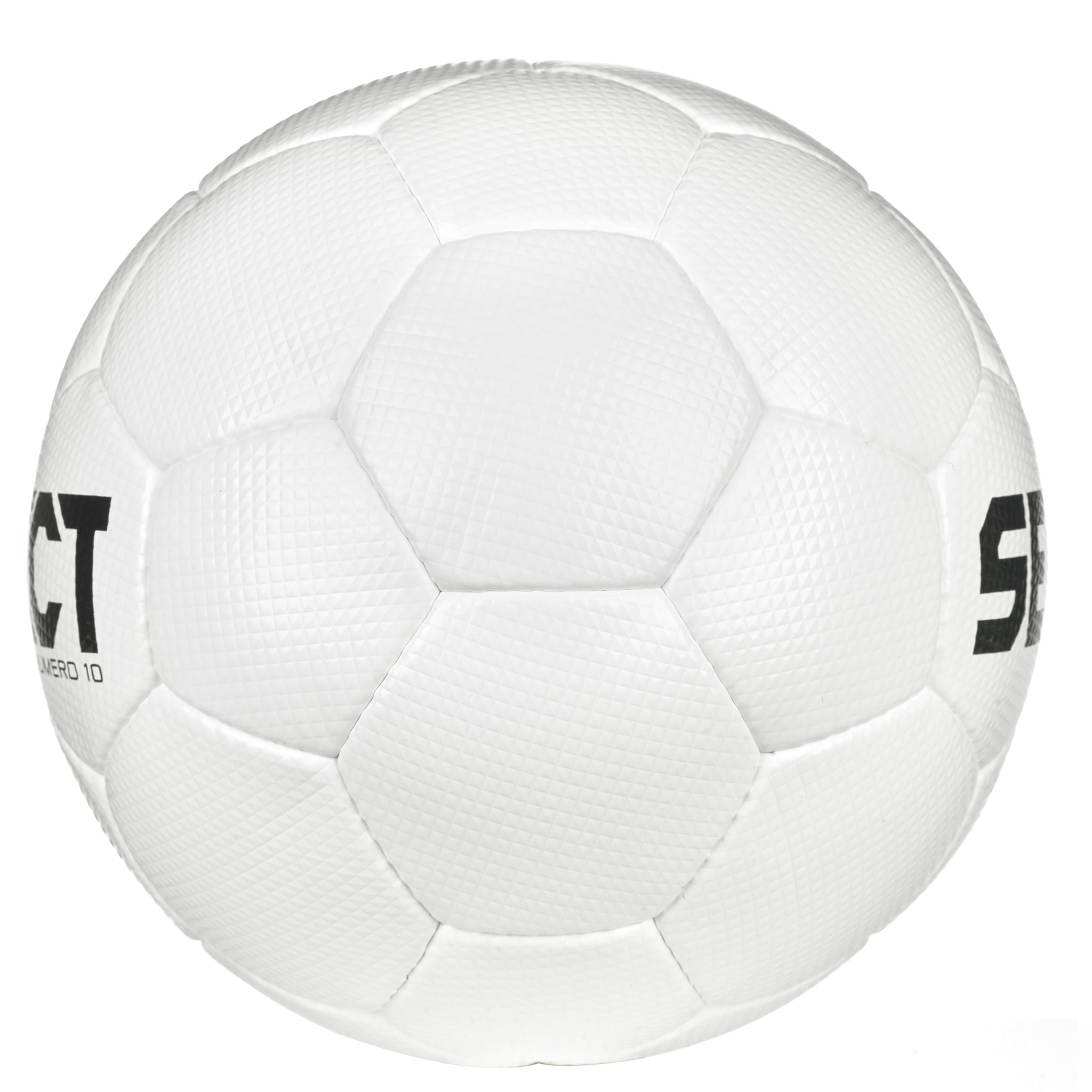 White soccer ball with a gold numero 10 and 'Select' branding. Approved for NFHS play #color_ #color_white #color_white