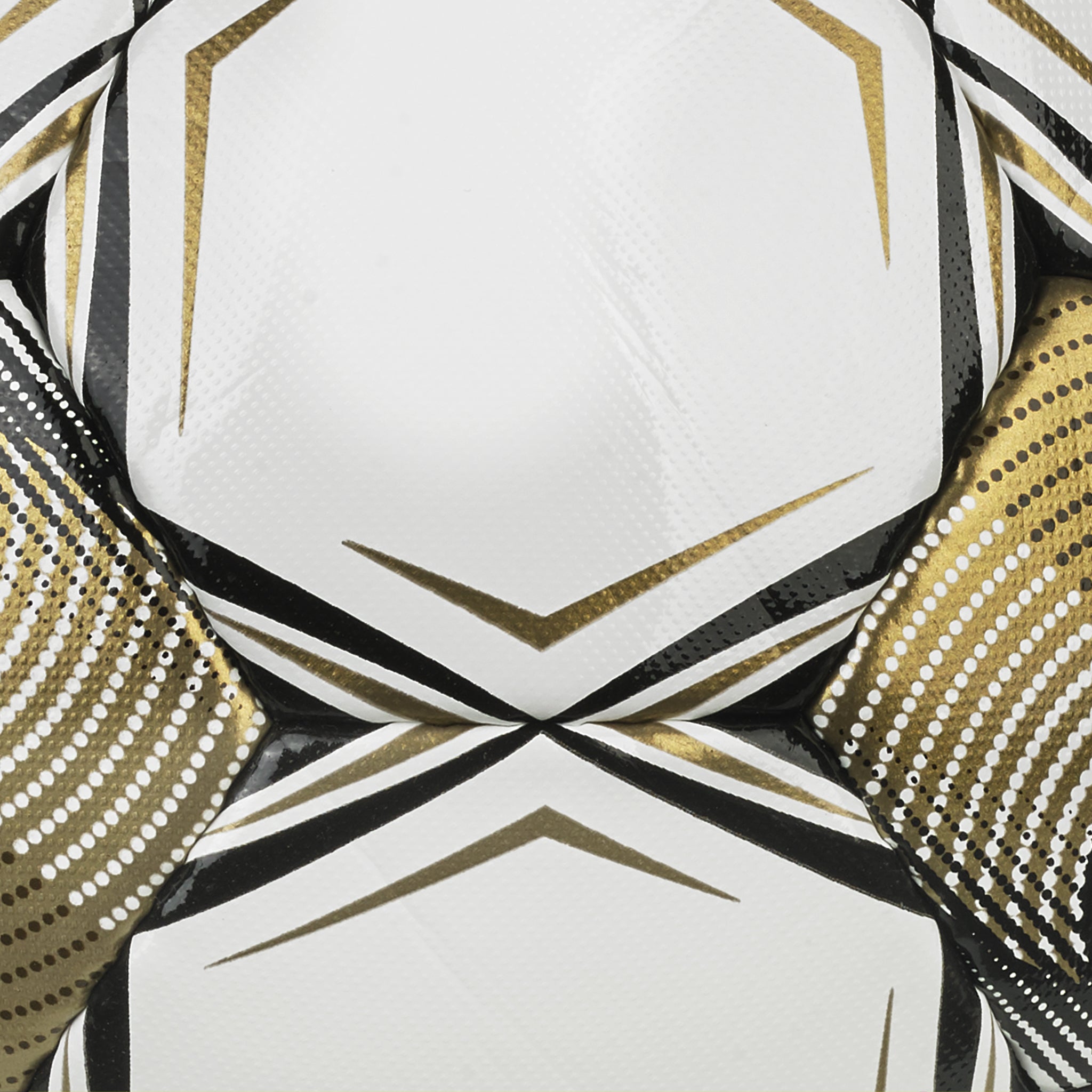 White soccer ball with black and gold accents and 'Select' branding. Approved for NFHS play #color_white/black