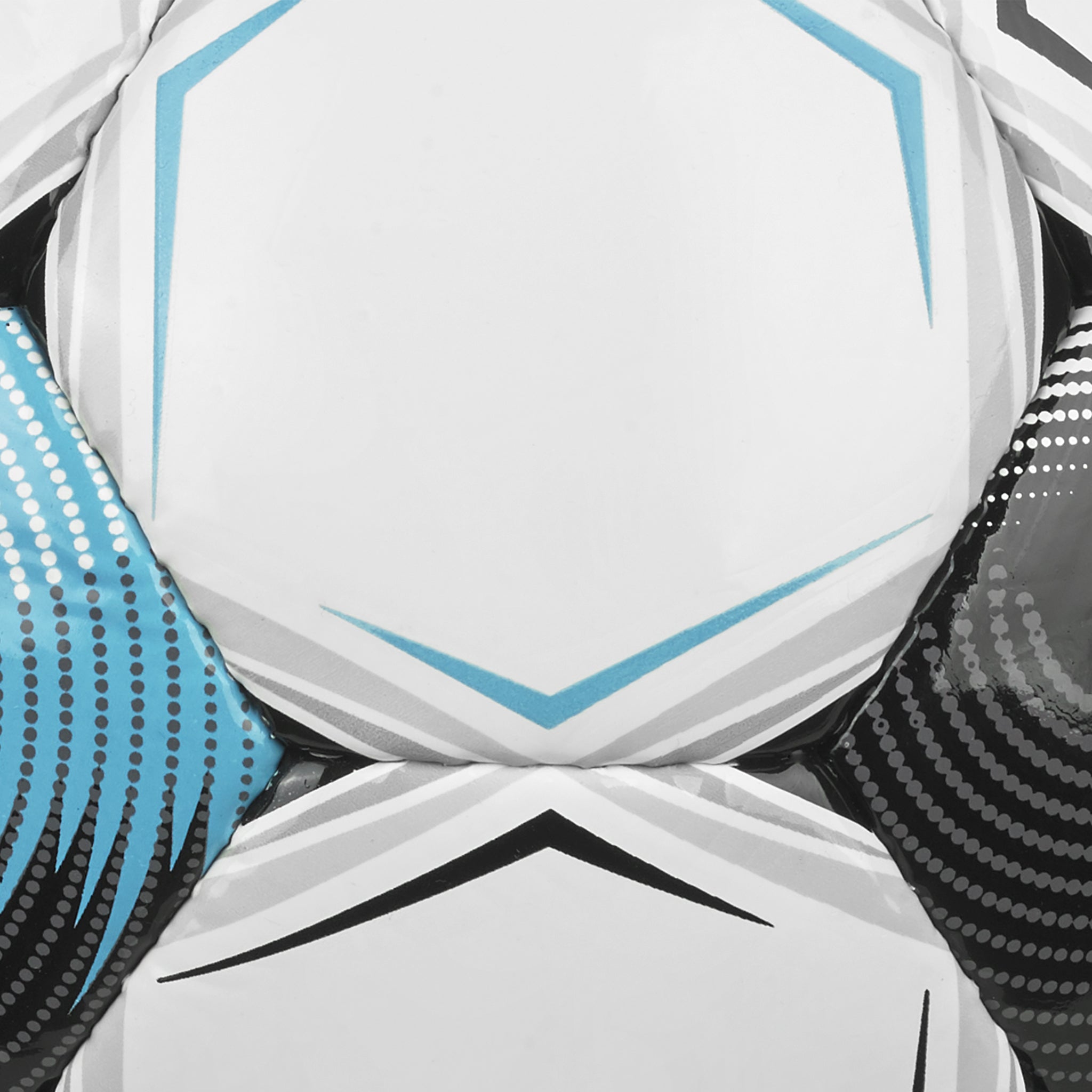 White soccer ball with black, blue, and gray accents with 'Select' branding. Approved for NFHS play #color_white/blue