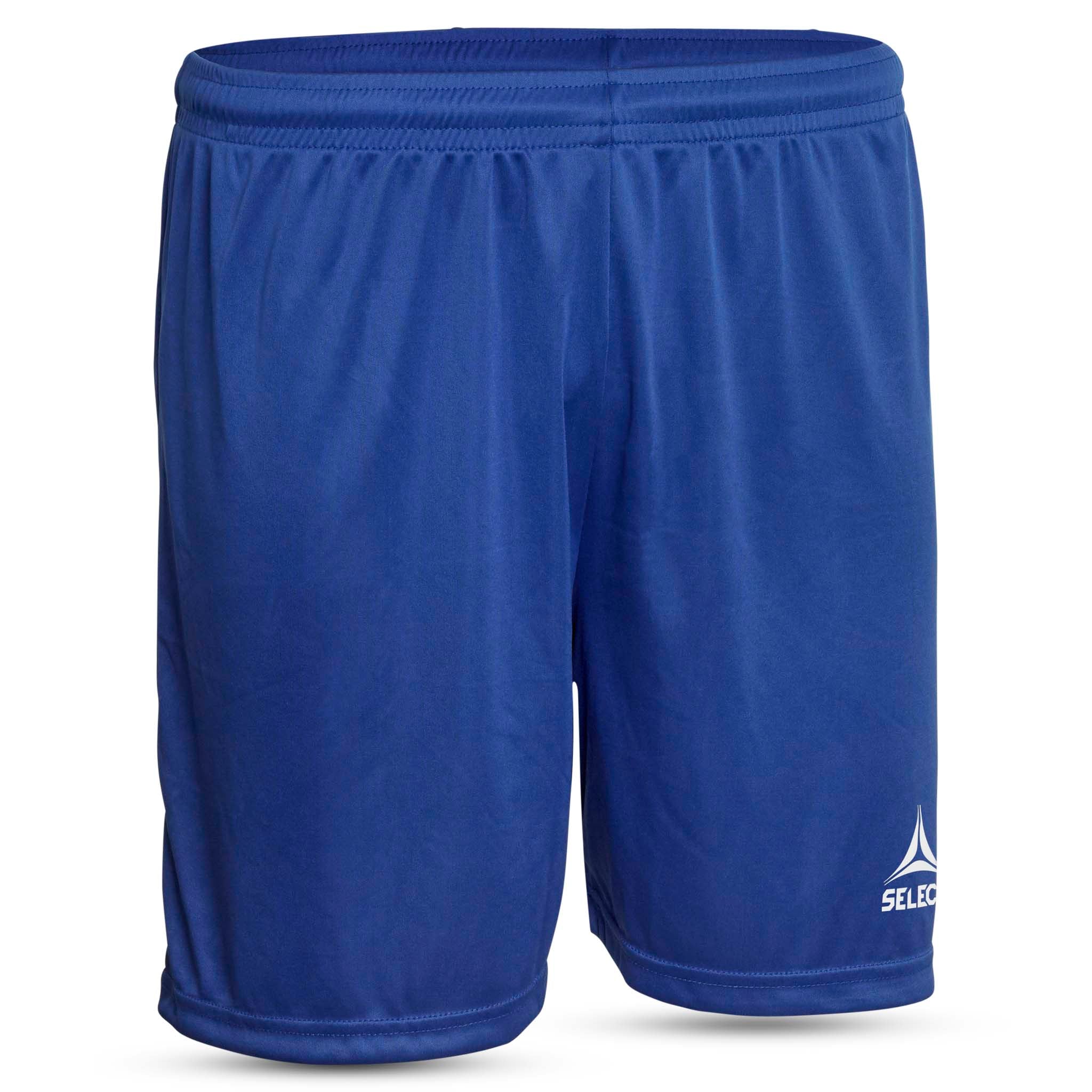 Blue player soccer shorts with Select brand logo on a white background. Product name is Pisa Shorts #color_blue