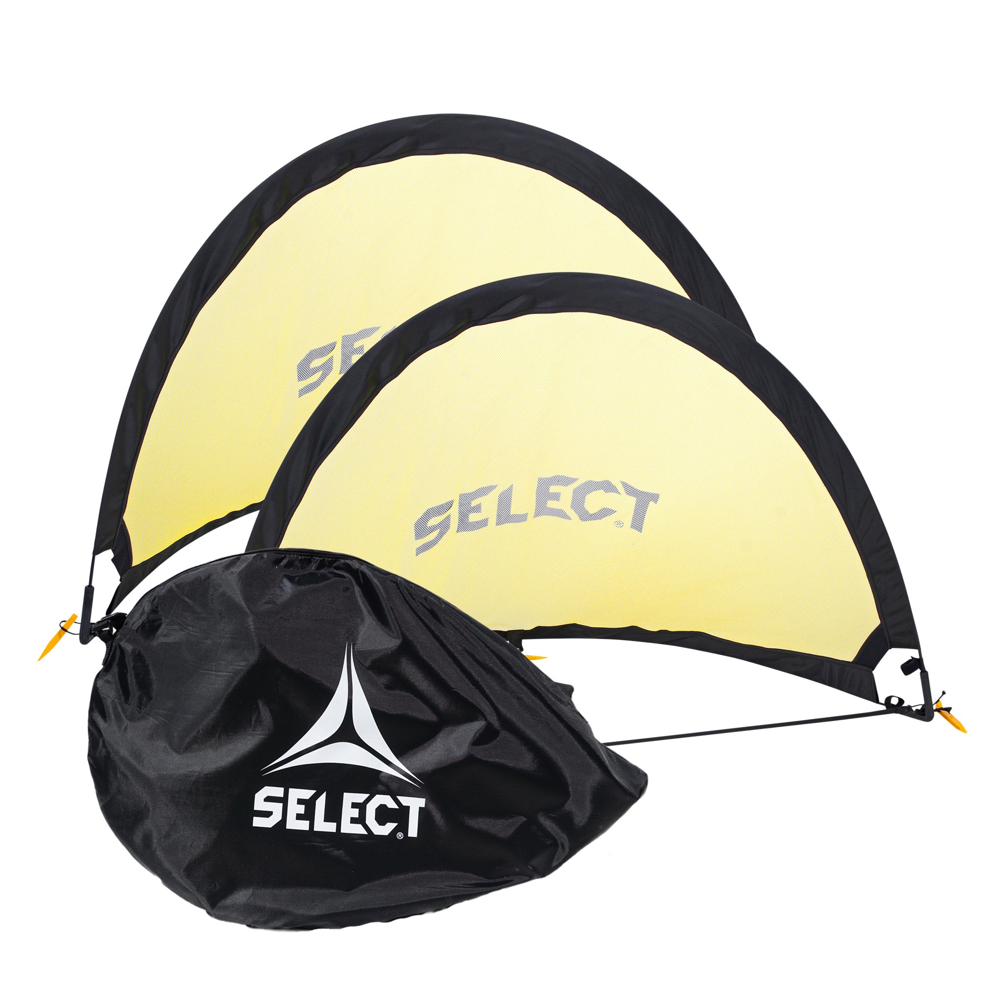 Yellow and black pop up soccer goals #color_yellow/black
