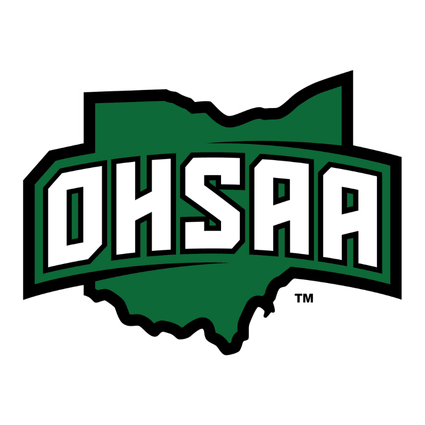 OHSAA logo with green and white design