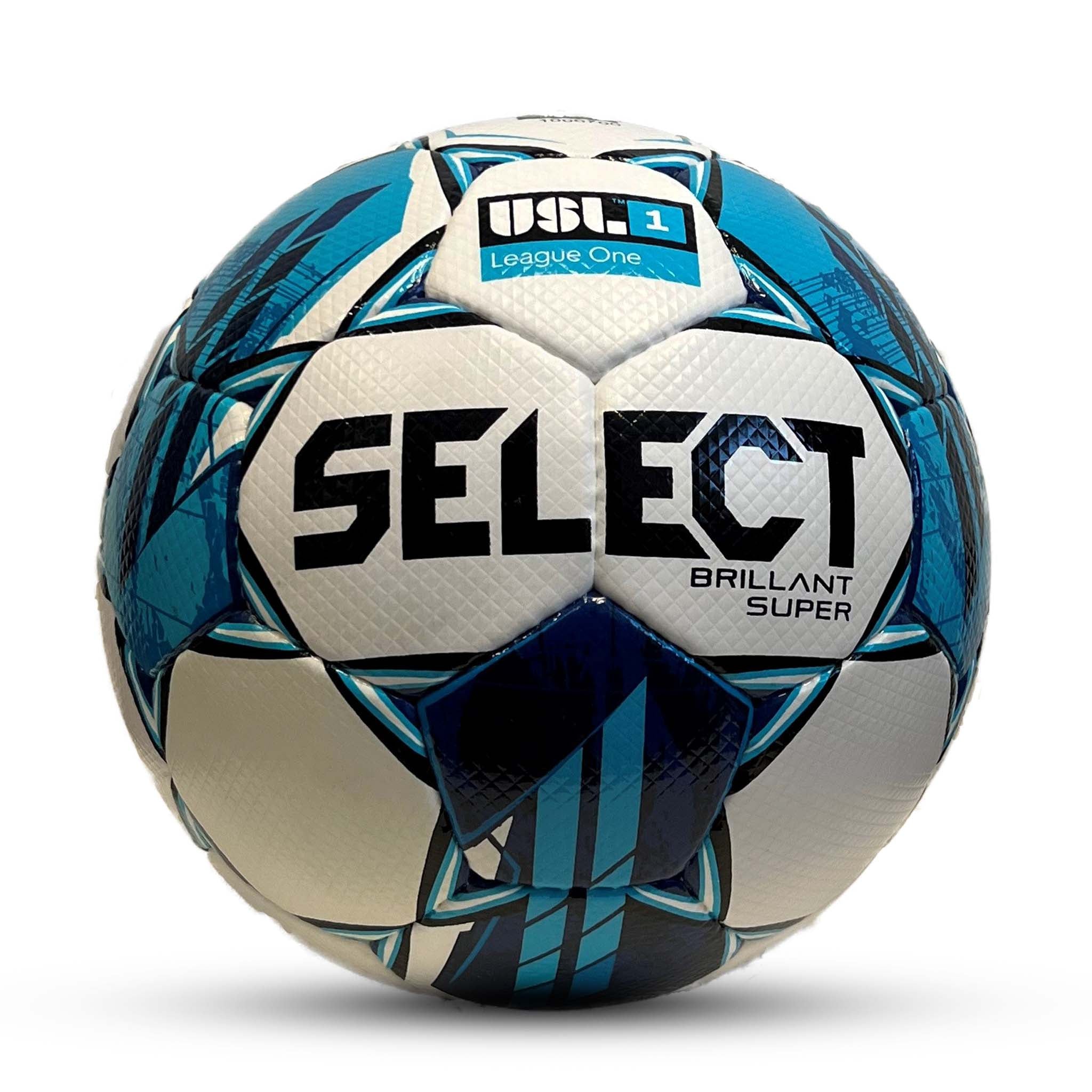White professional soccer ball #color_white/blue