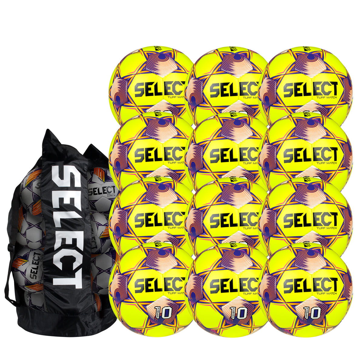 Numero 10 Turf Match v25 NFHS Pack - 12 Balls + Duffle