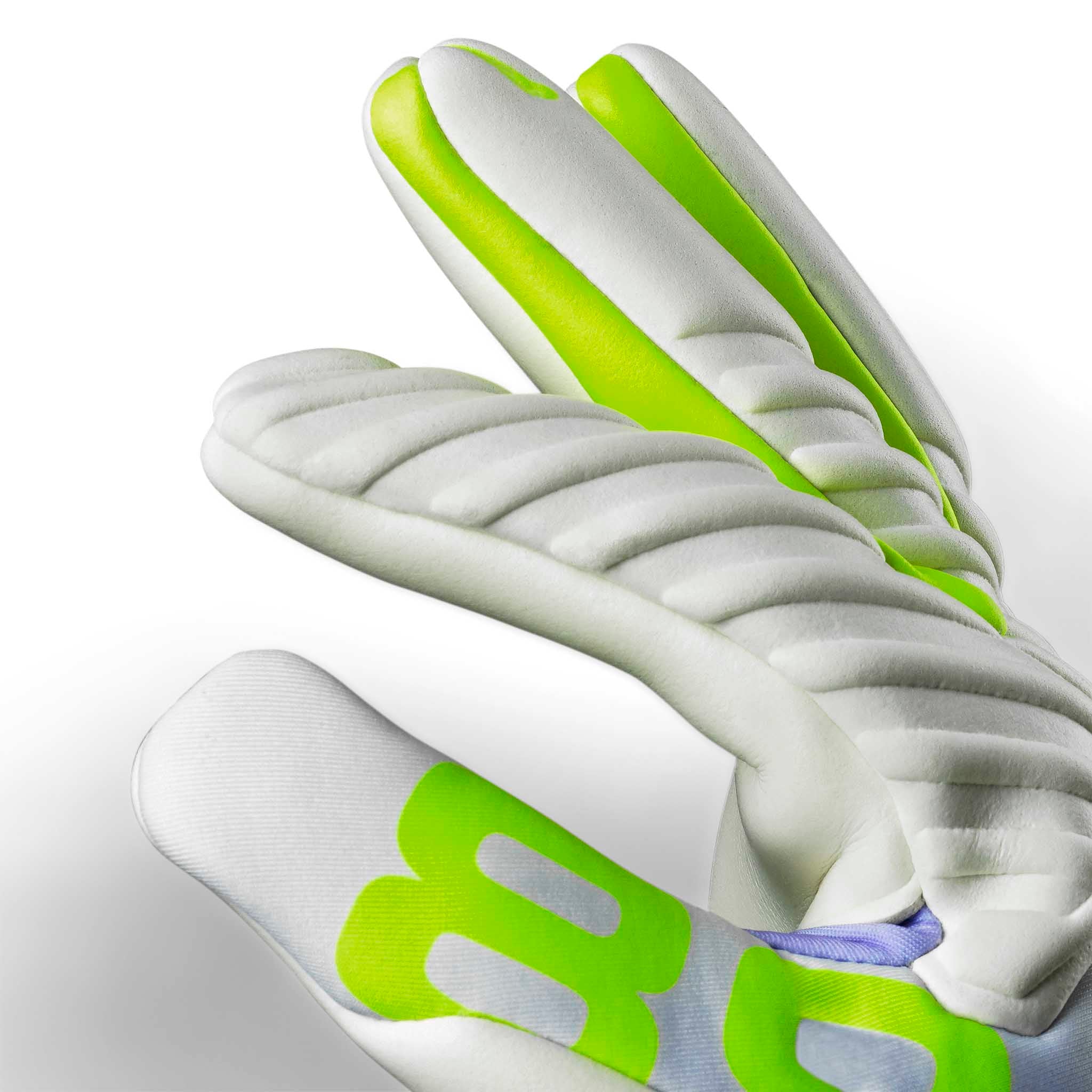 Women's cut goalkeeper glove with a pink and white backhand and a white palm. Select logo on backhand. #color_pink/beige/white