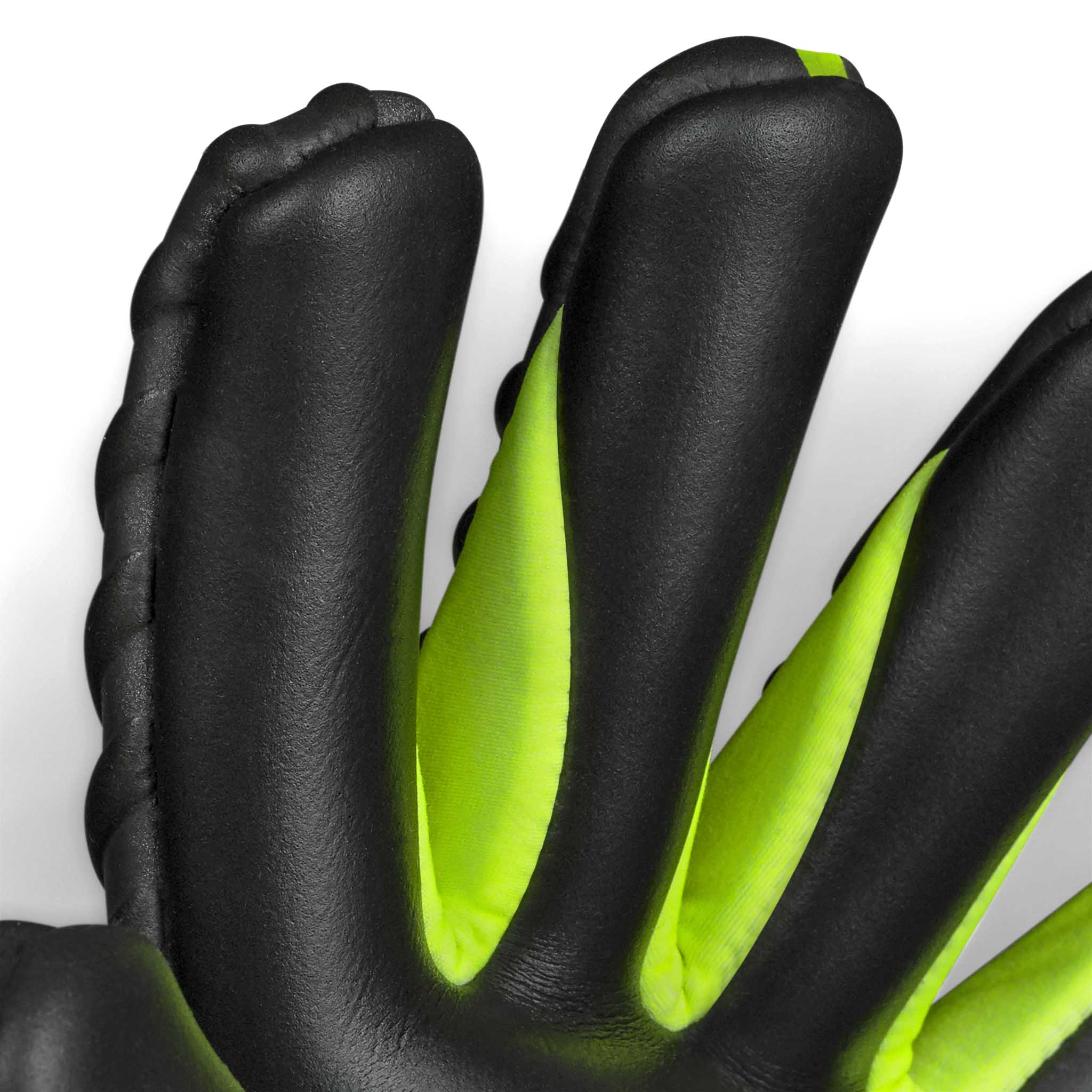 Adult goalkeeper glove with a black and brown backhand and a black palm. Select logo on backhand #color_black/brown