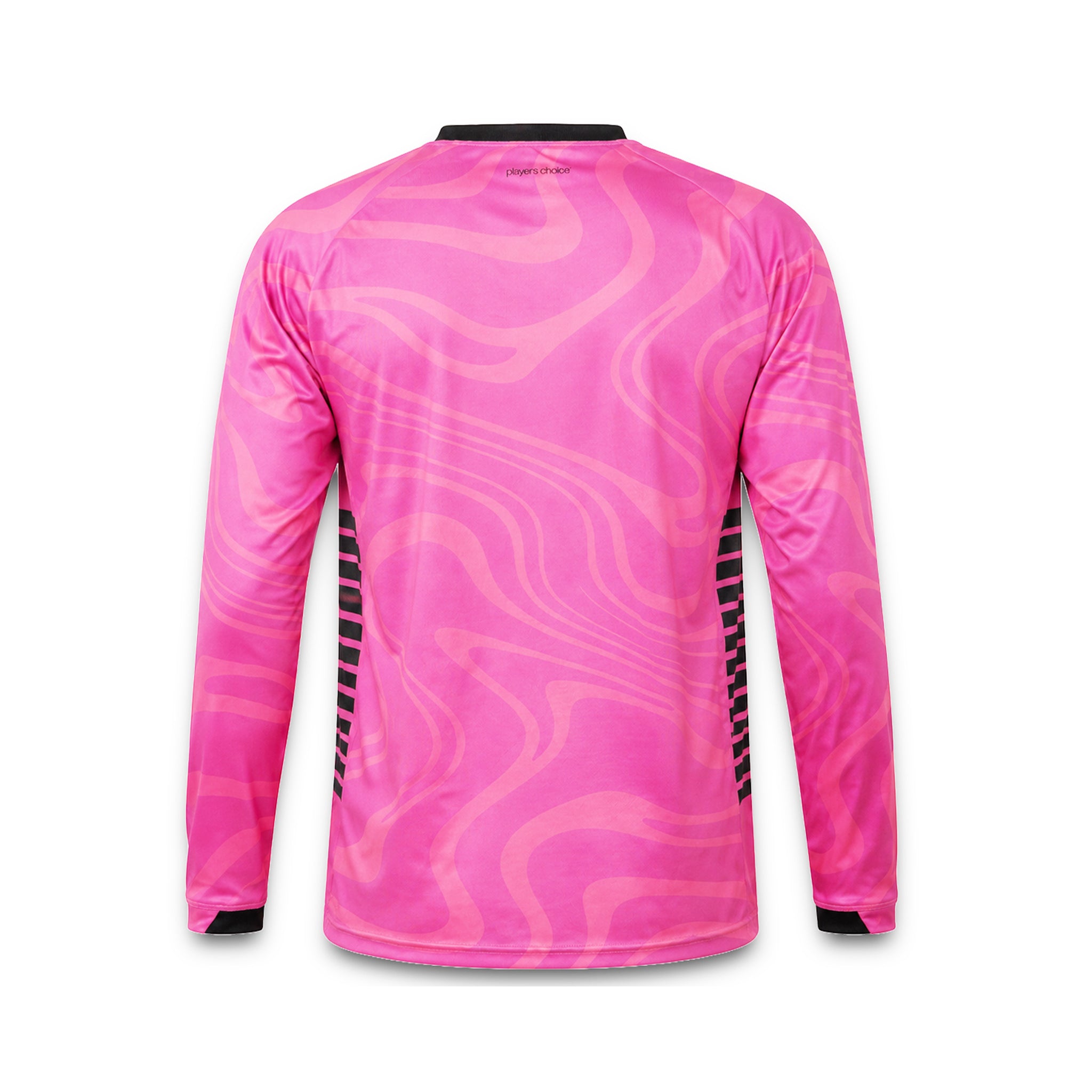 Pink long sleeve goalkeeper jersey with black accents #color_ #color_pink #color_pink