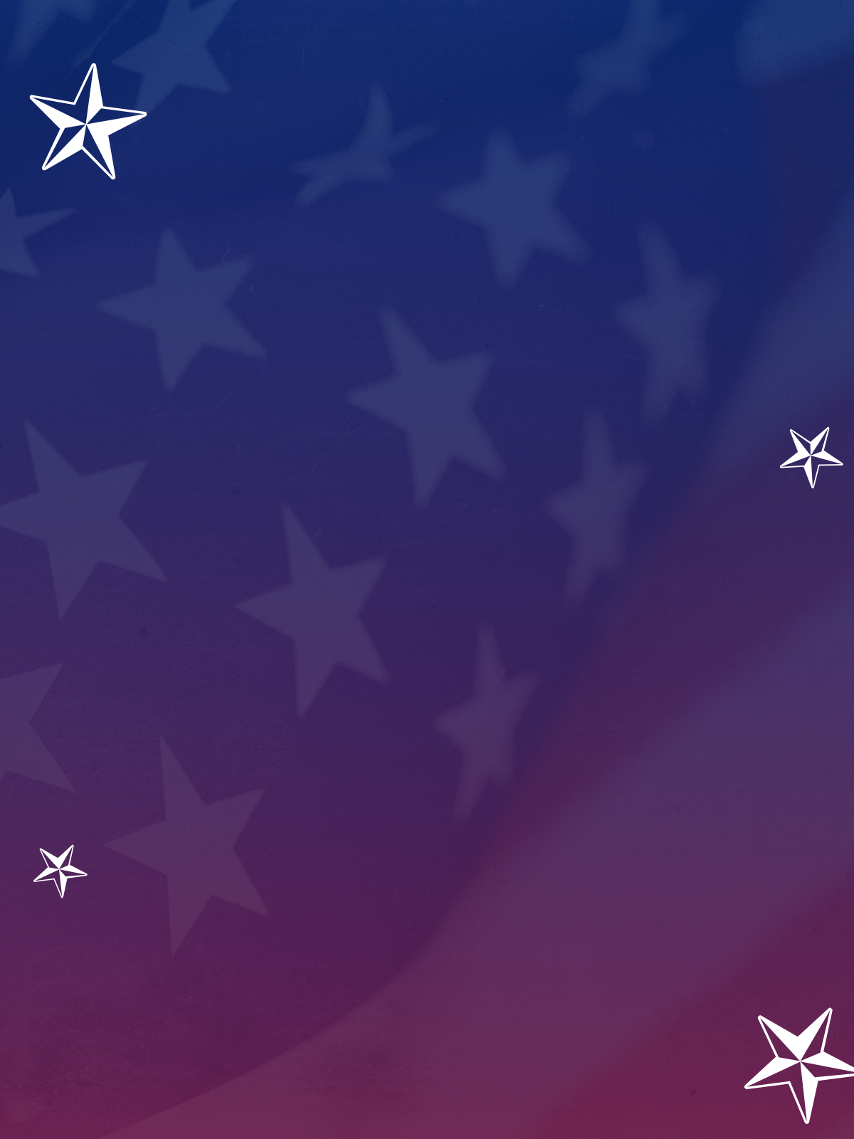American flag with white stars on a blue and red background