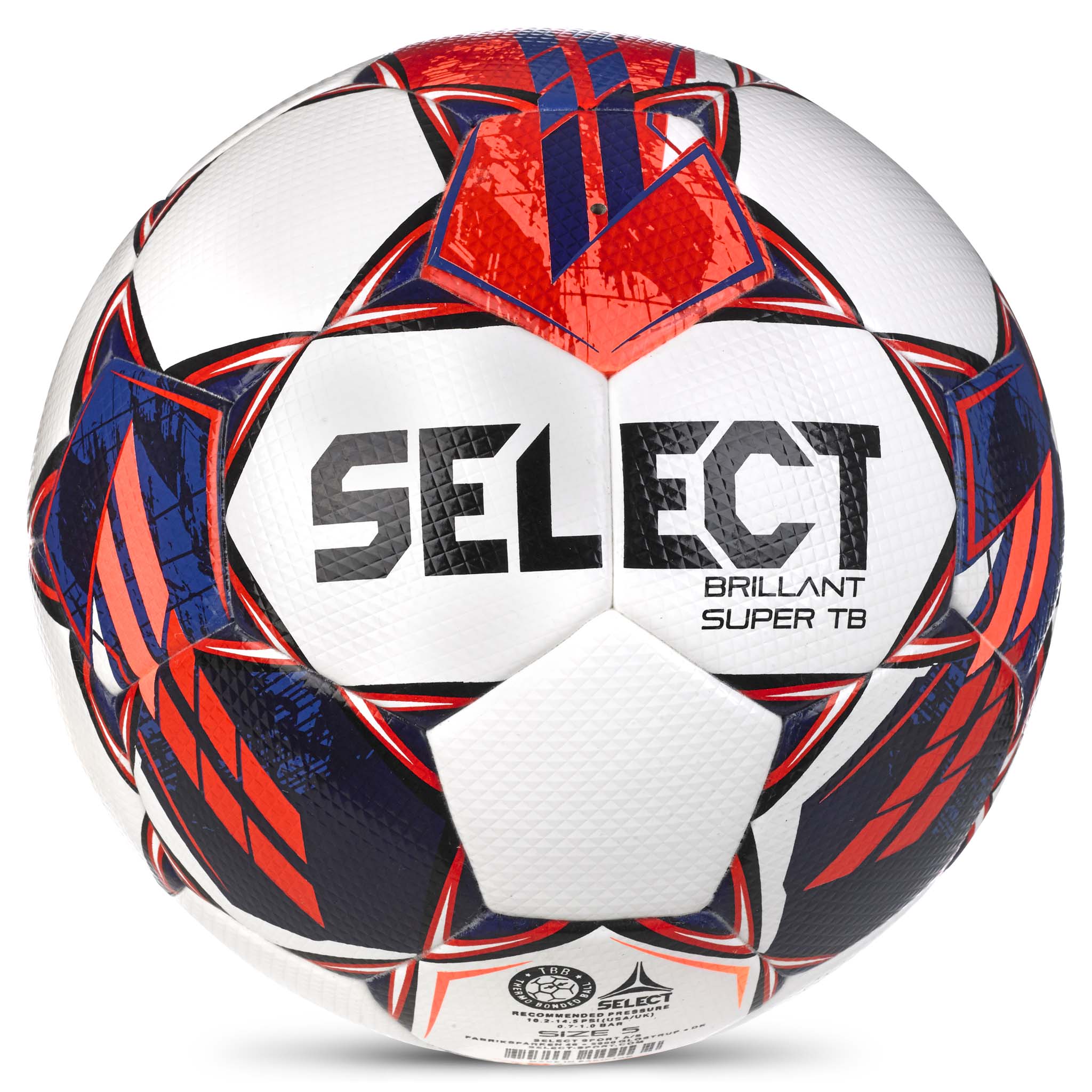 White professional soccer ball #color_ #color_white/red #color_white/red