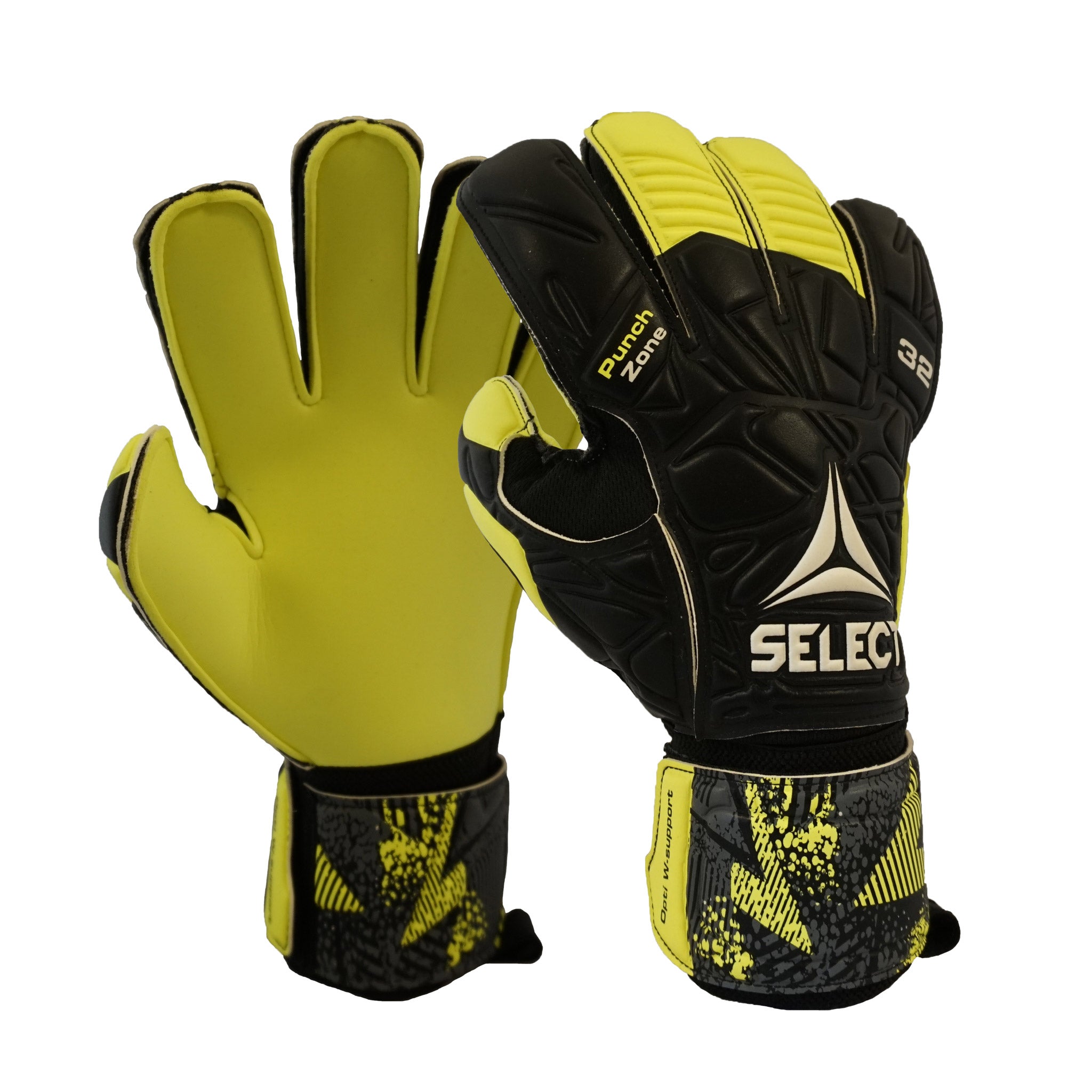 Black and yellow goalkeeper glove #color_black/yellow