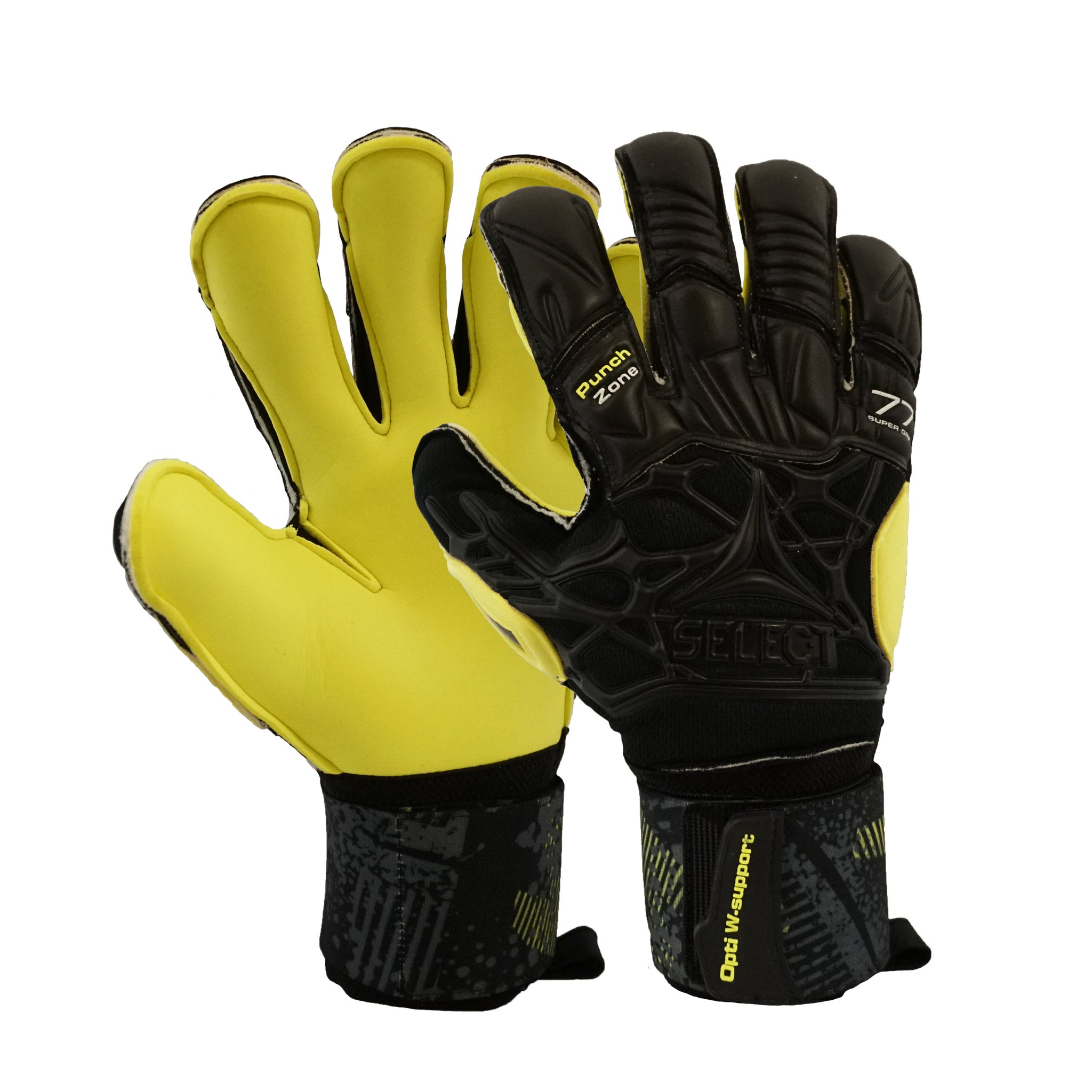 Black and yellow goalkeeper glove #color_black/yellow