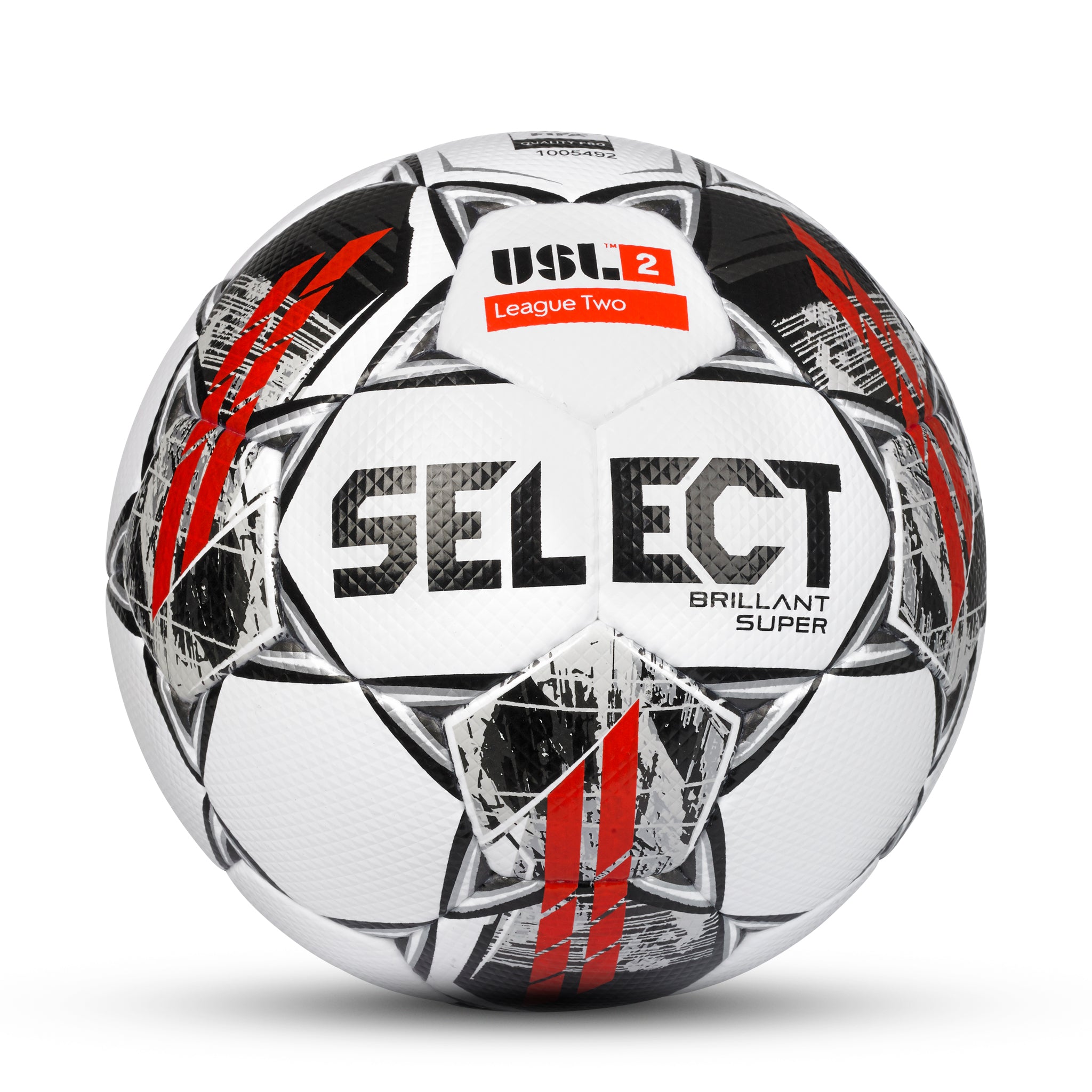 White professional soccer ball #color_white/red