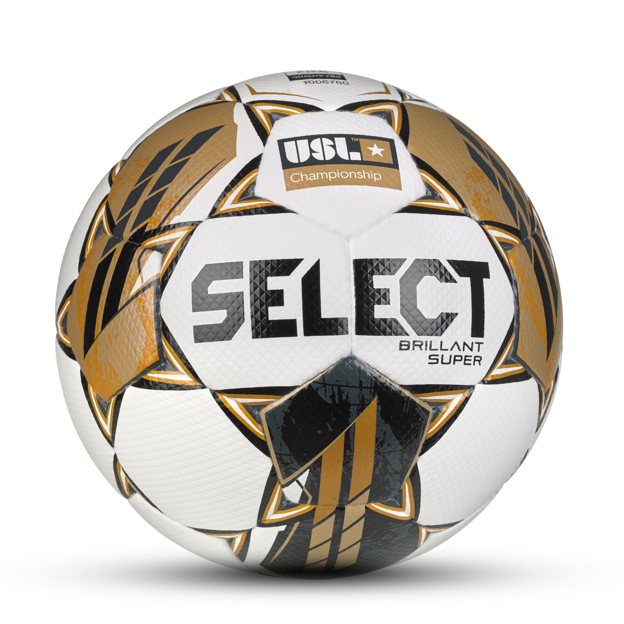 White professional soccer ball #color_white/gold/black