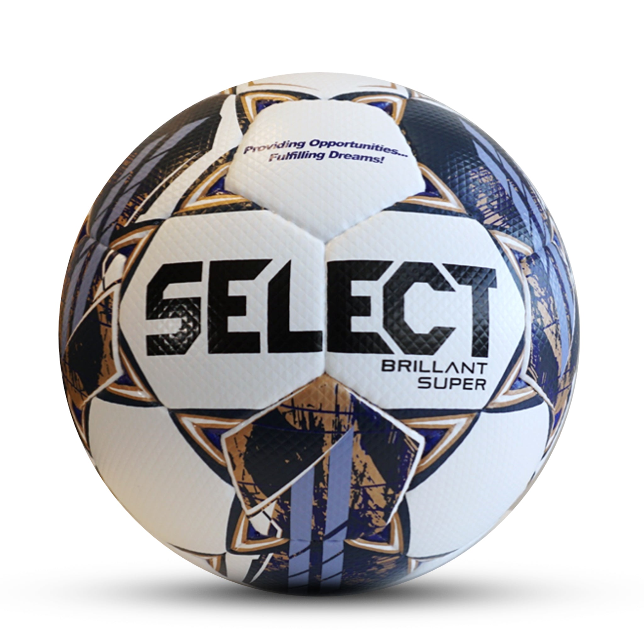 White professional soccer ball #color_white/blue/gold