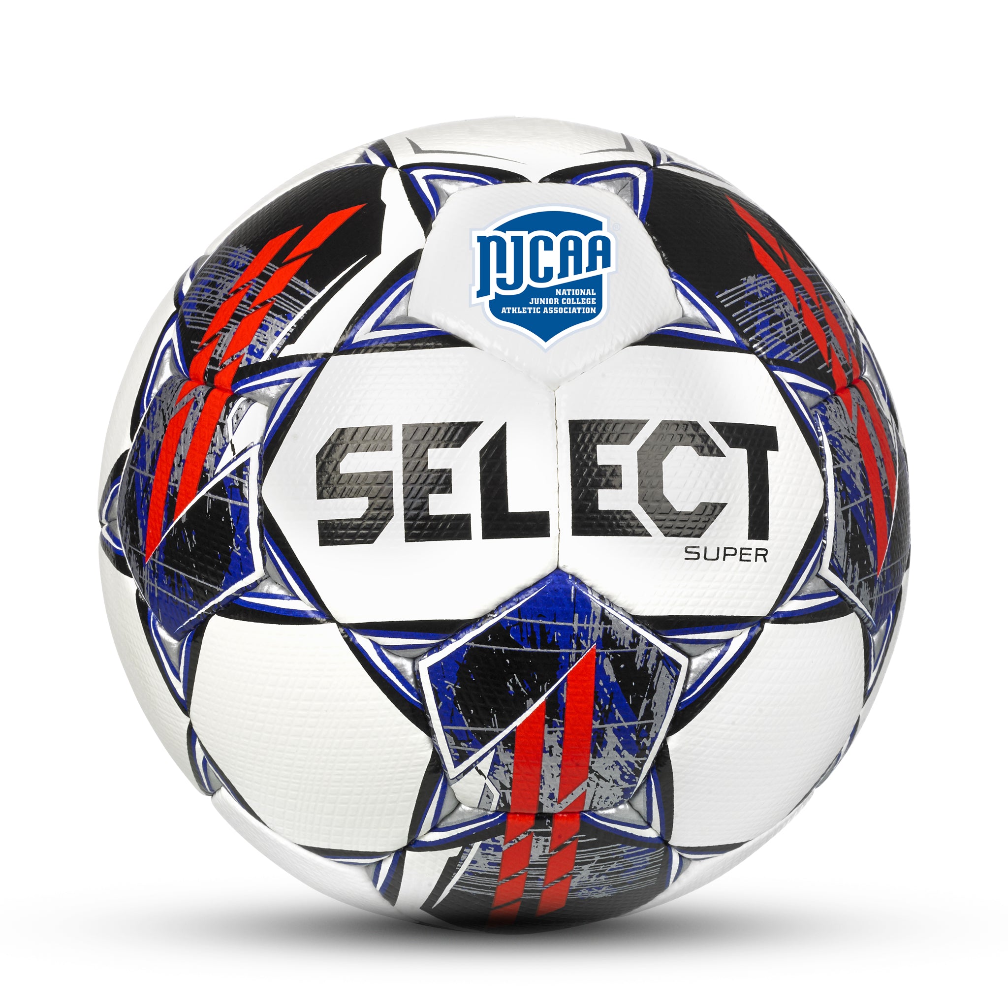 White professional soccer ball #color_white/blue/red