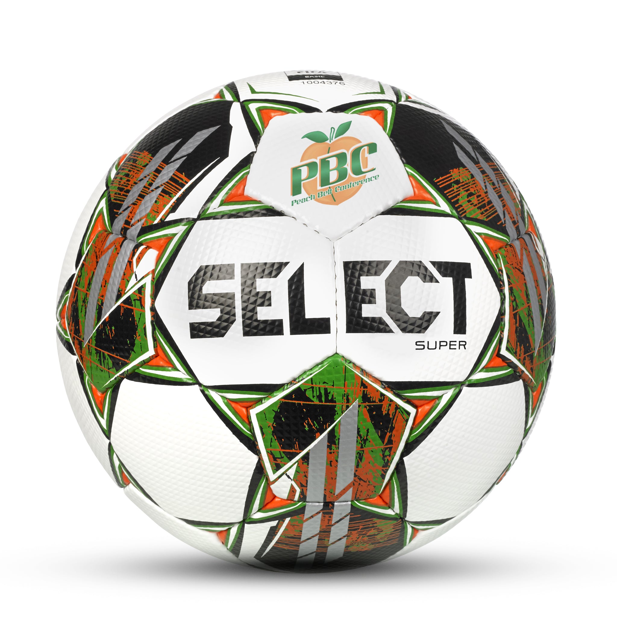 White professional soccer ball #color_white/green/orange