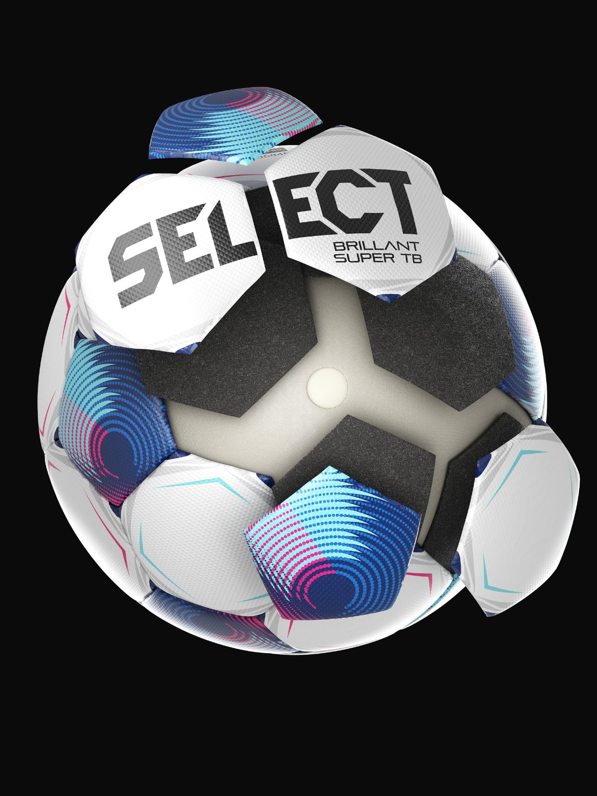 Select soccer ball with open layers to show the inner makeup